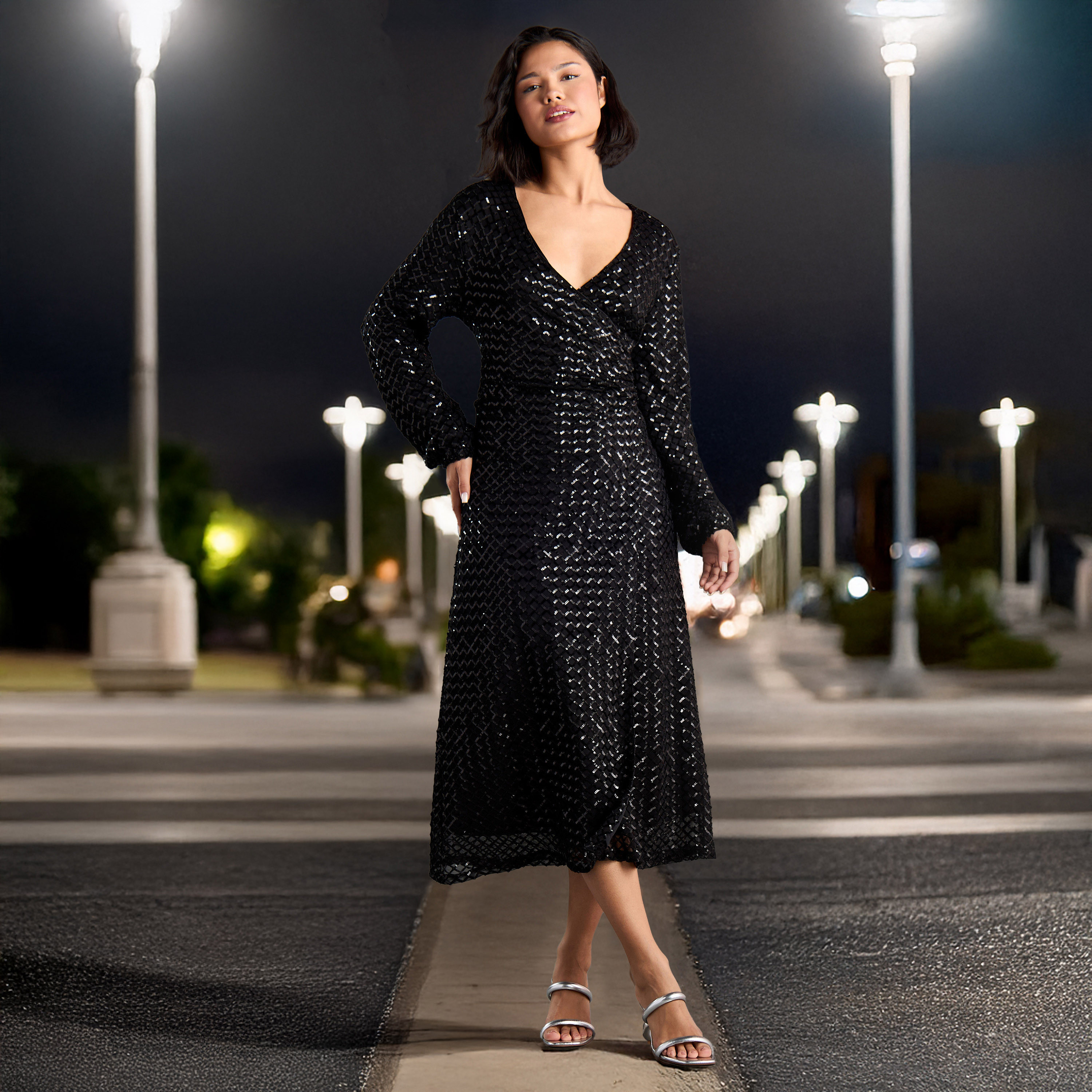 Shop Sequin Embellished Midi Dress Online | Max UAE
