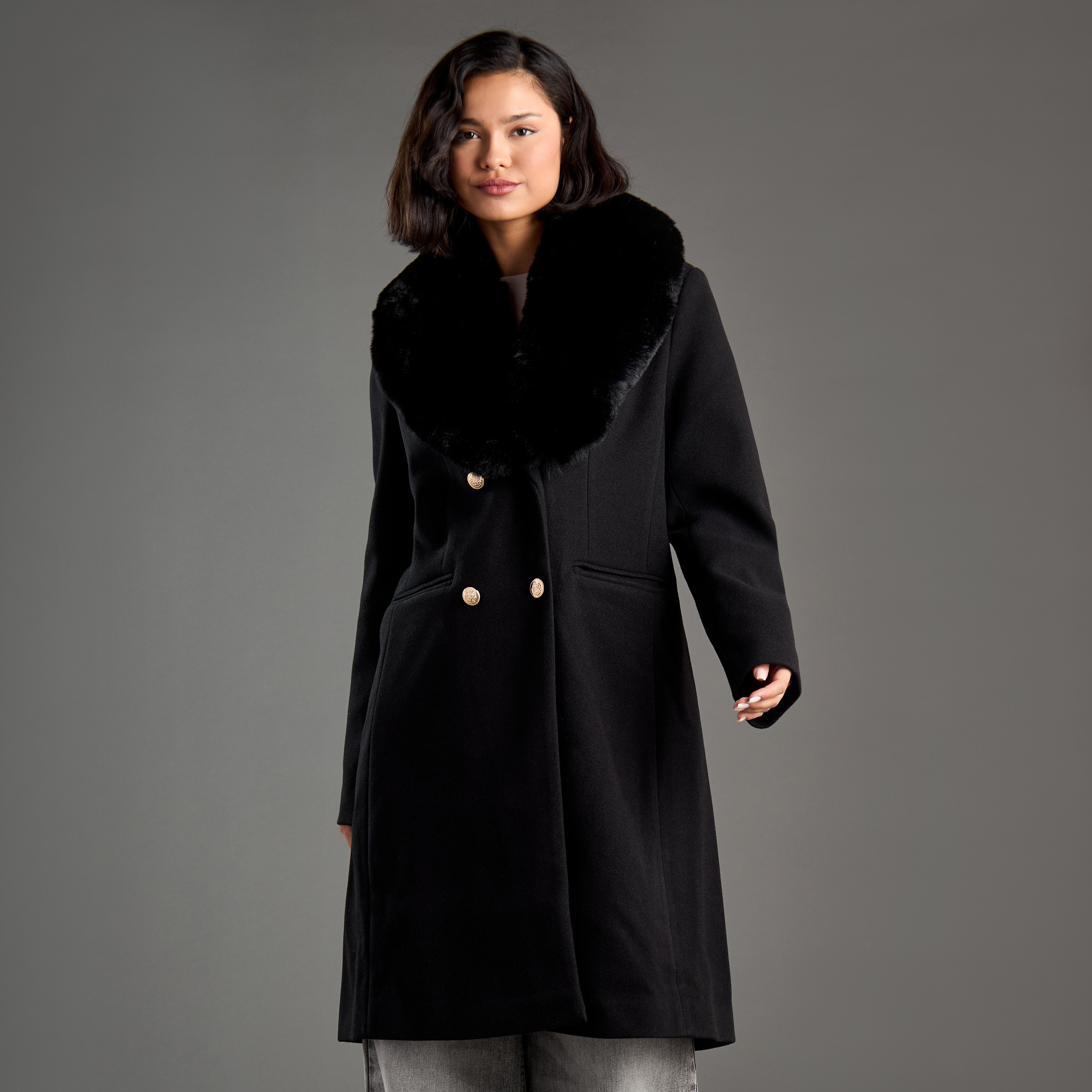 Shop Textured Melton Coat Online | Max UAE