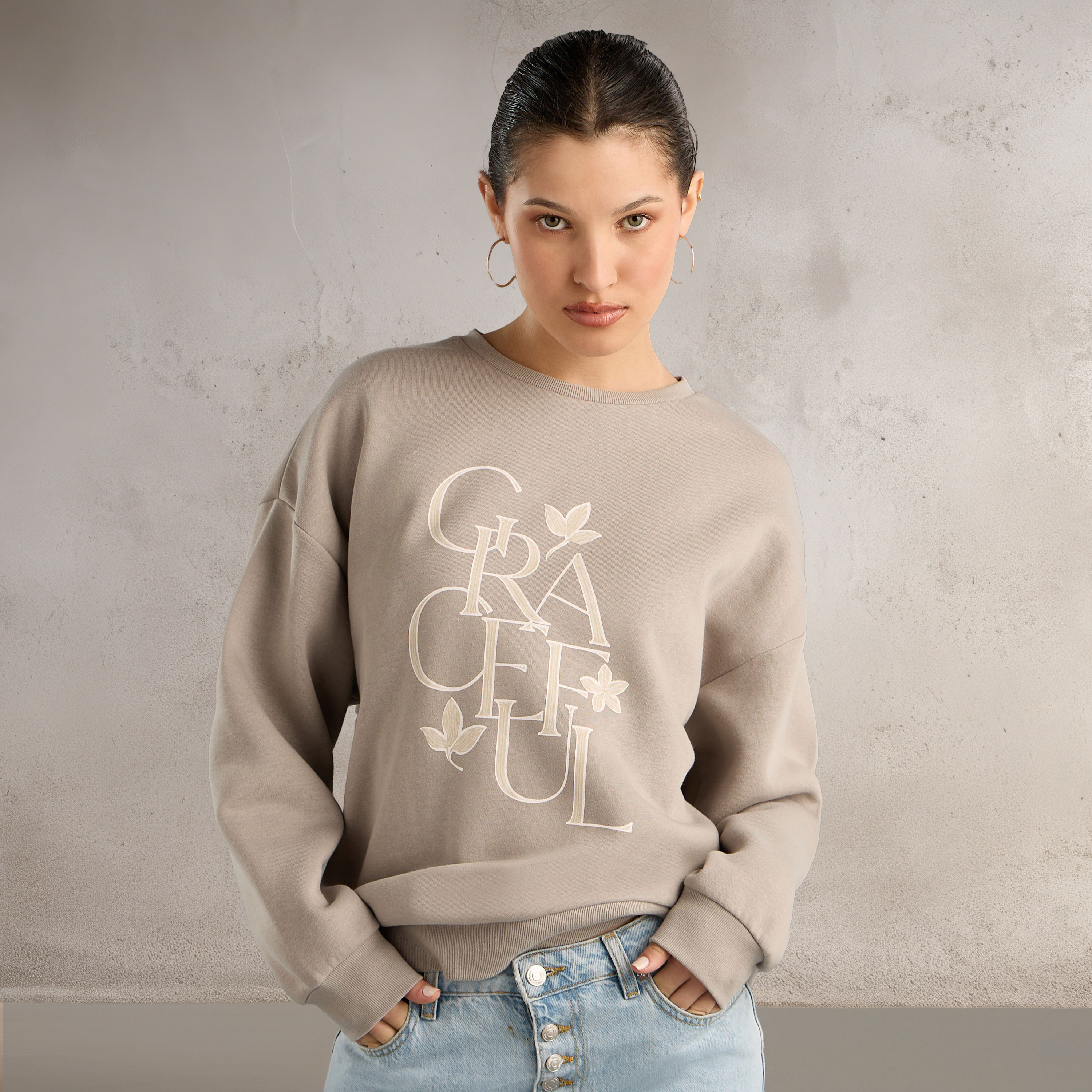 Shop Printed Sweatshirt Online Max Bahrain