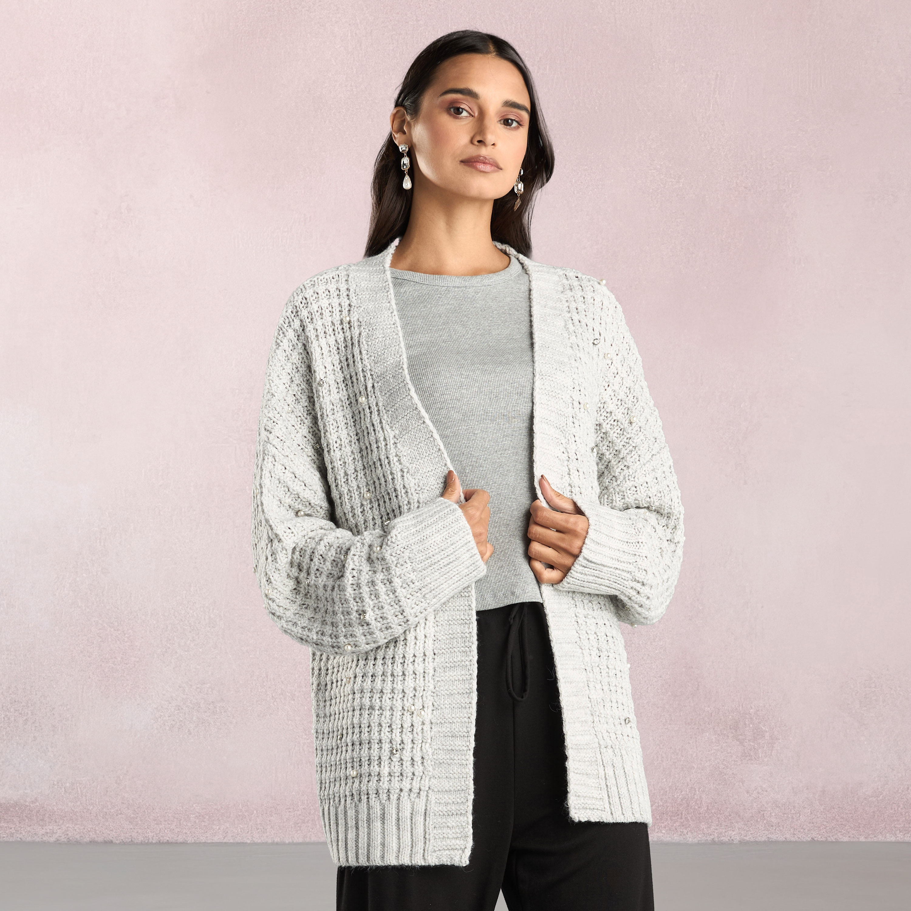 Shop Pearl Embellished Cardigan Online | Max UAE
