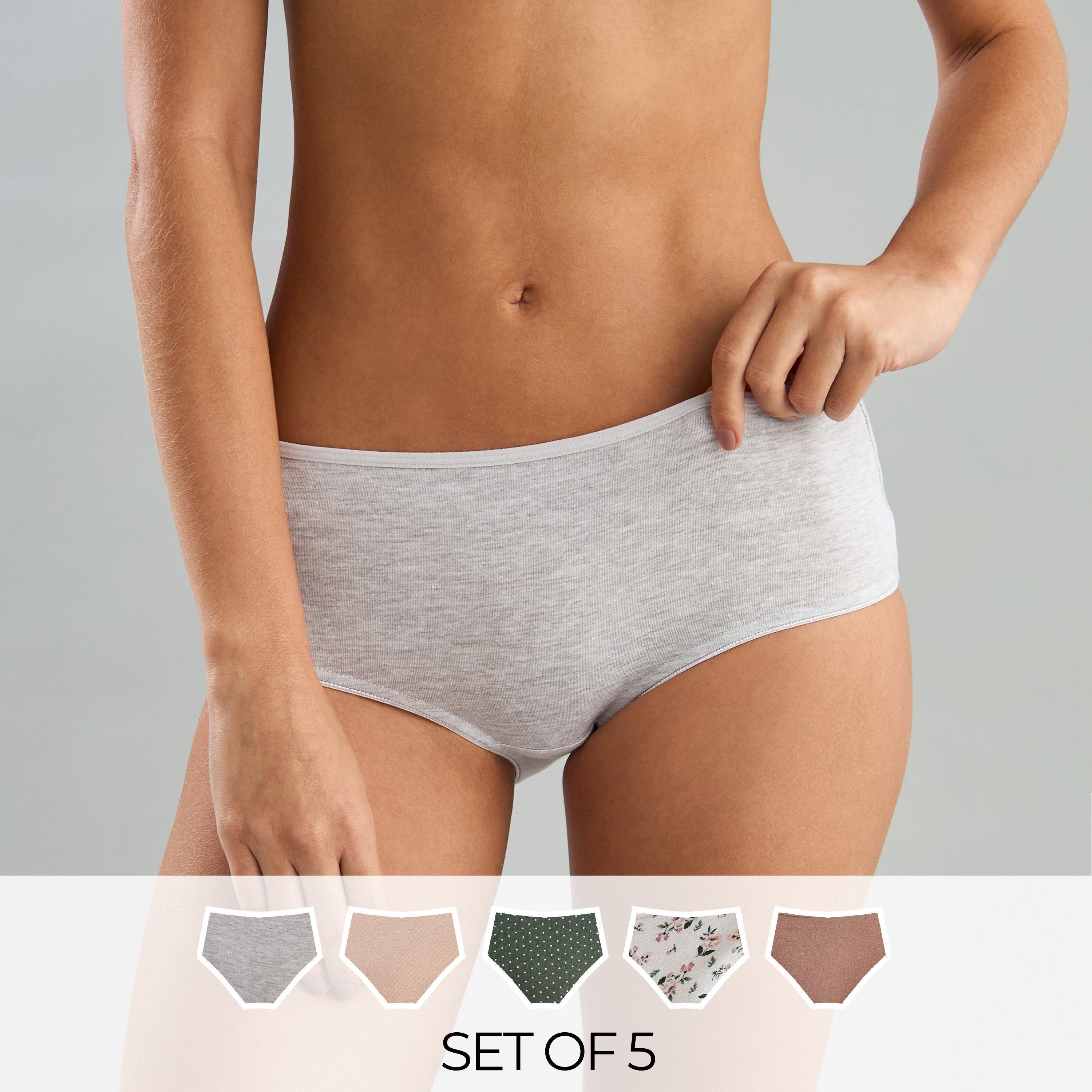 Pack of 5 - Assorted Midi Briefs