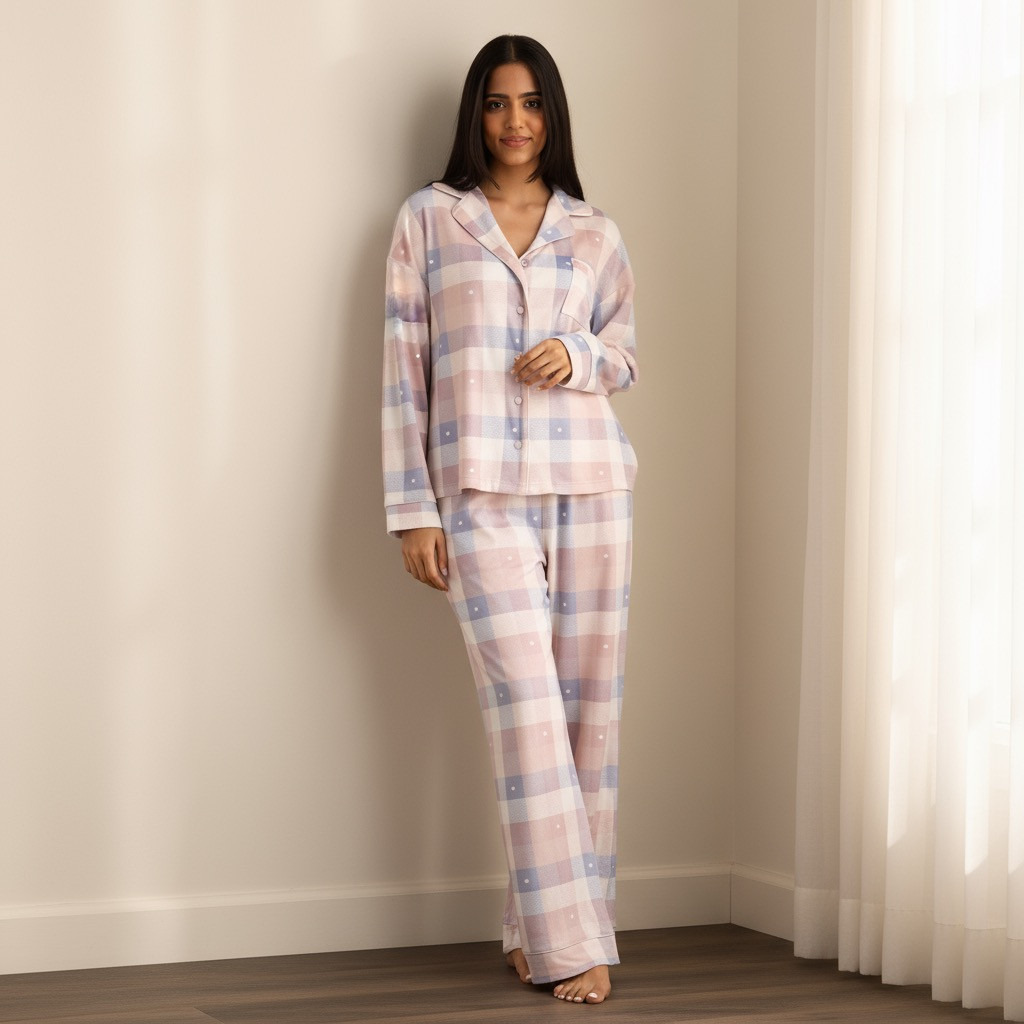 Shop Checked Pyjama Set Online | Max Egypt