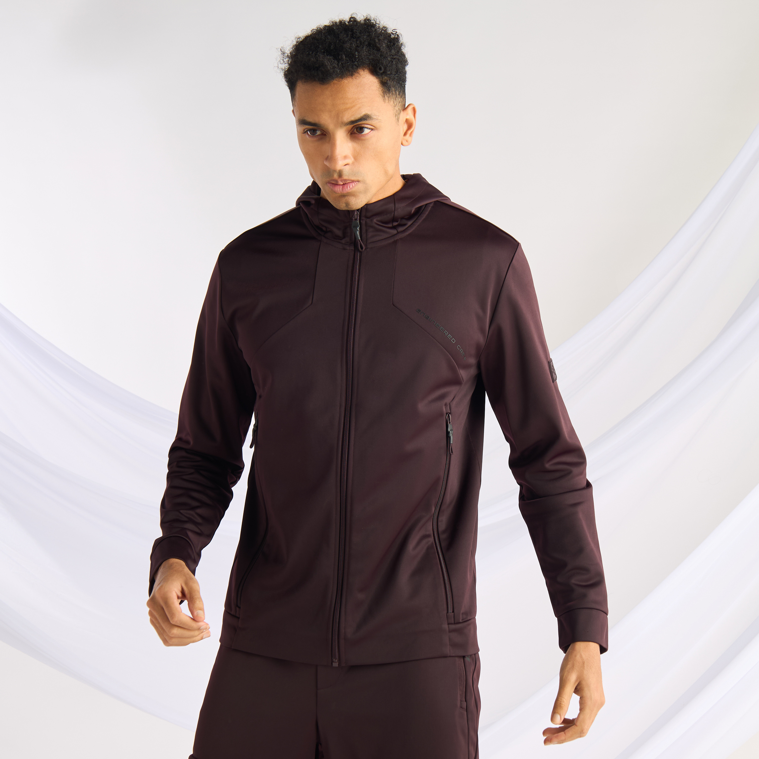 Shop Tech Zip Through Hoodie Online | Max Qatar