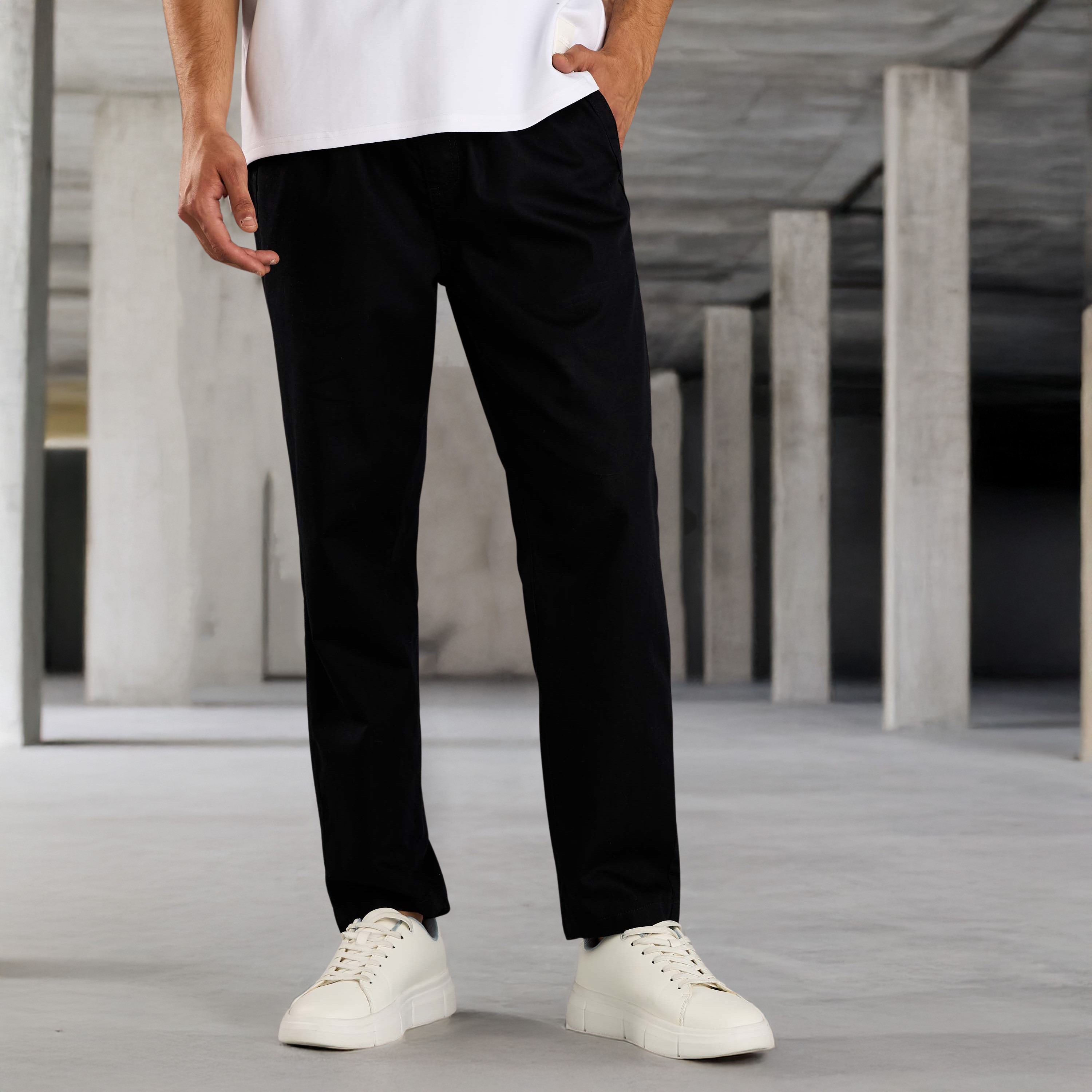 Shop Plain Pull-On Pants with Drawstring Closure Online | Max KSA