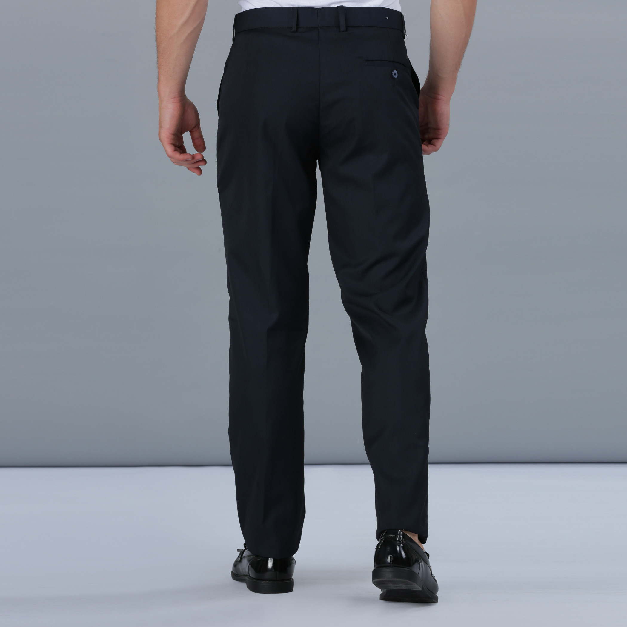 Shop Structured Trousers in Slim Fit with Pocket Detail Online | Max Qatar
