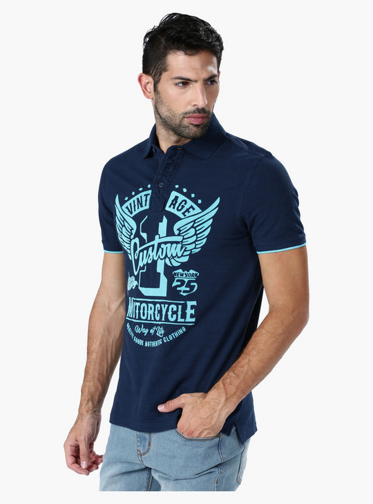 Shop Printed Polo Neck T-Shirt Online | Max UAE