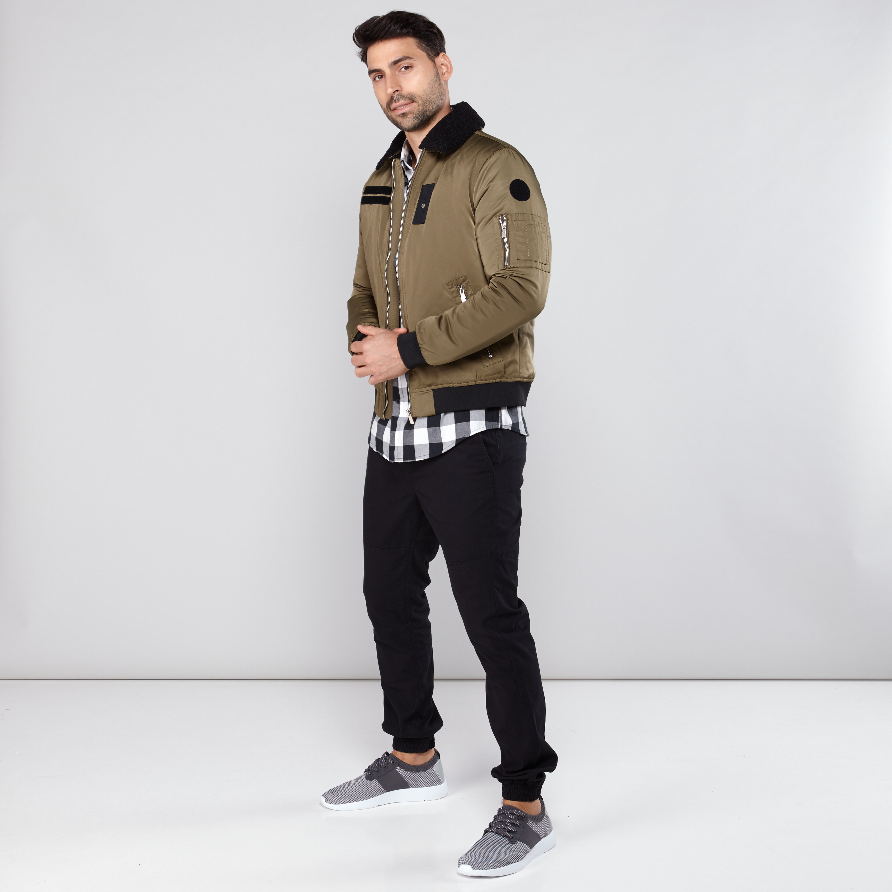 Borg bomber jacket mens hotsell