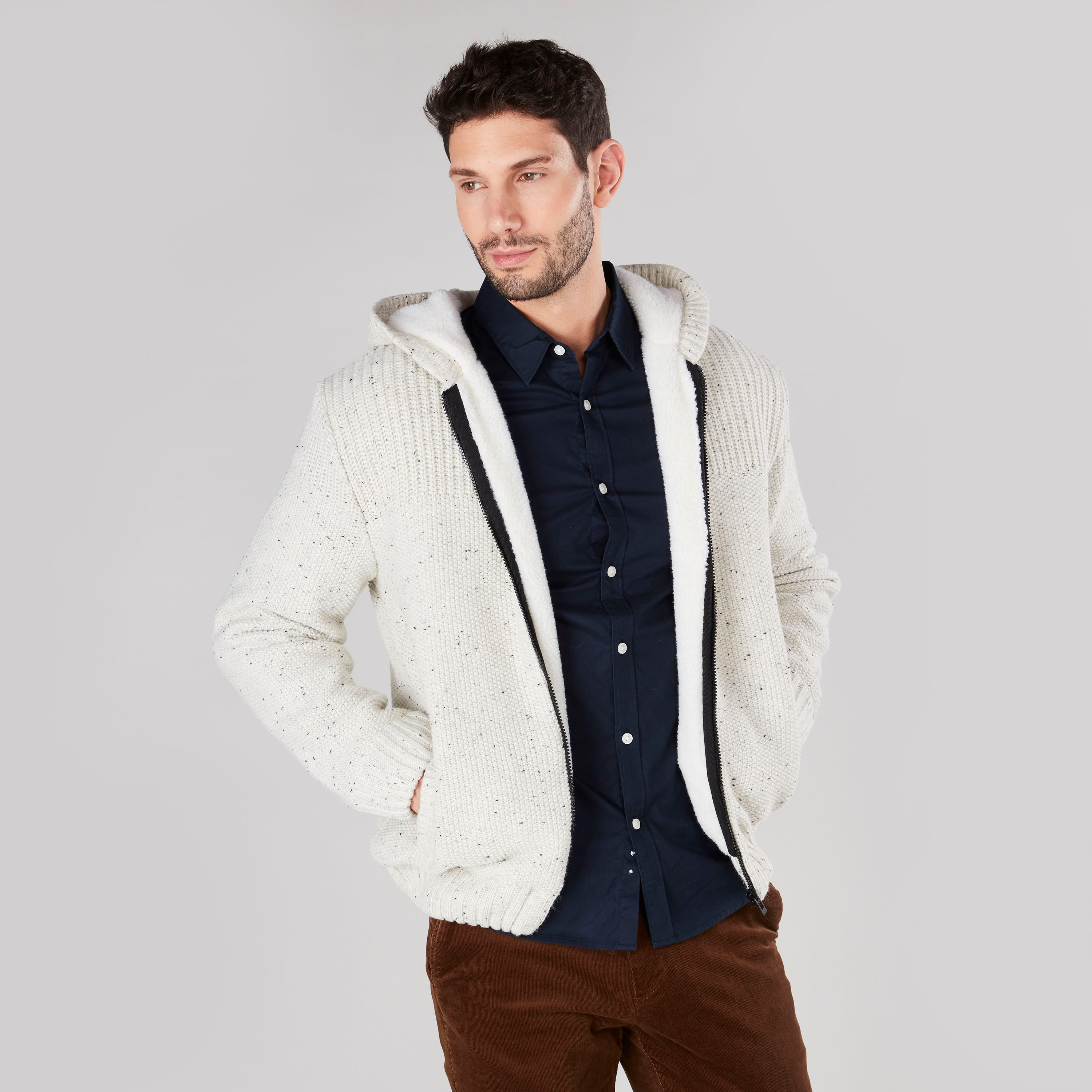 Long sherpa sweater best sale