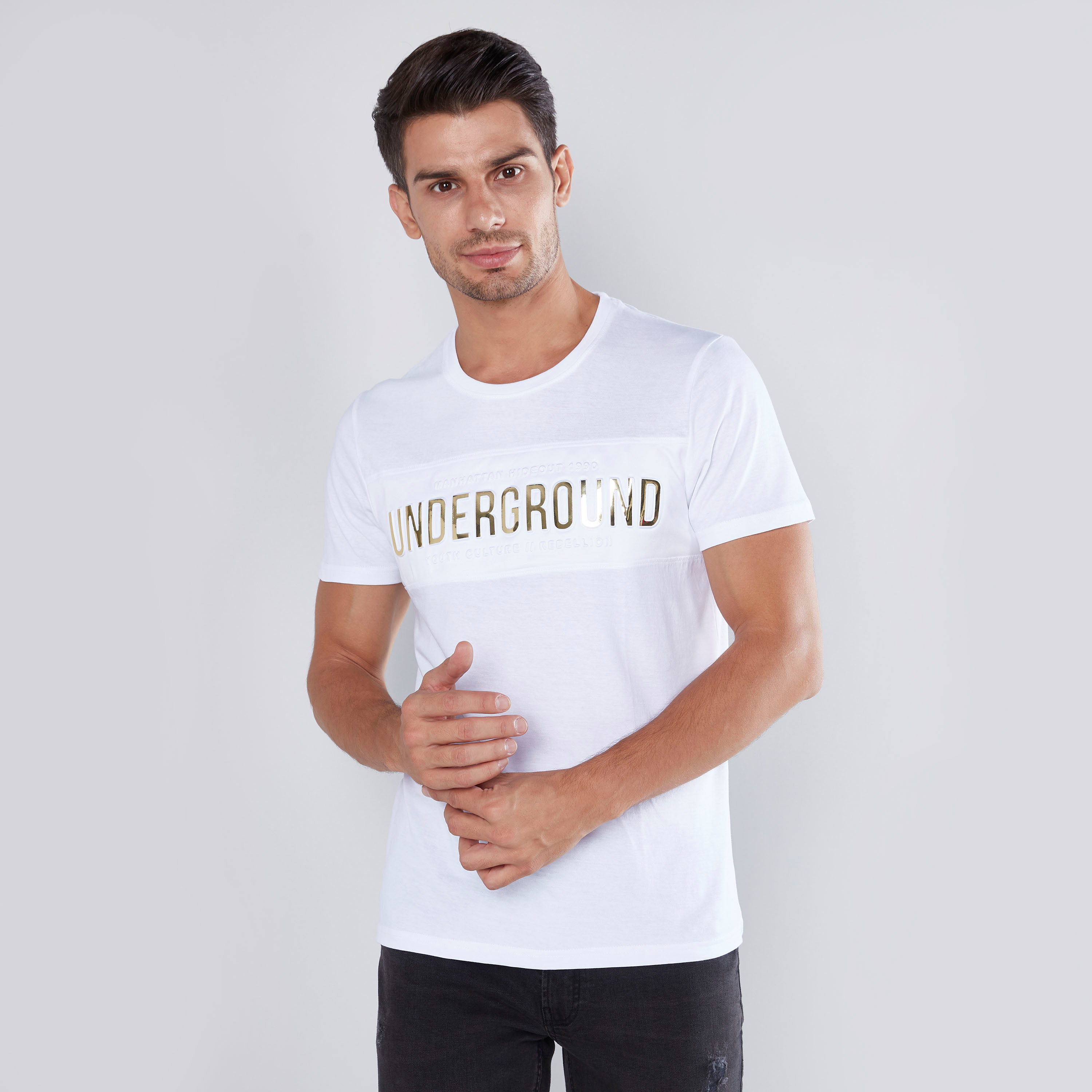 Slim fit round 2024 neck t shirts