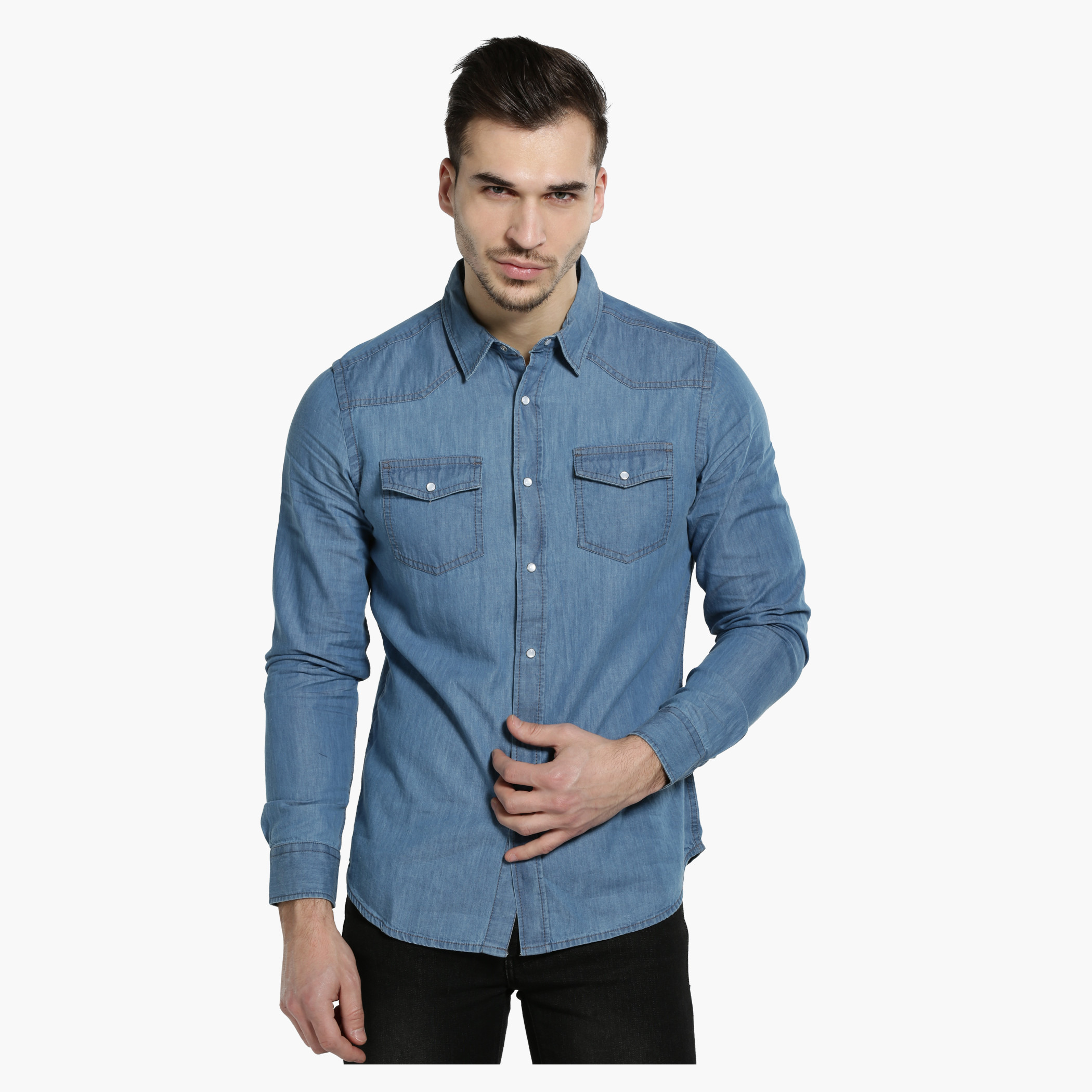 Denim cheap full shirt