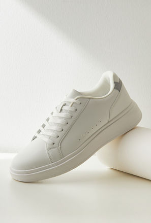 Plain Sneakers with Lace-Up Closure-mxmen-shoes-sneakers-0