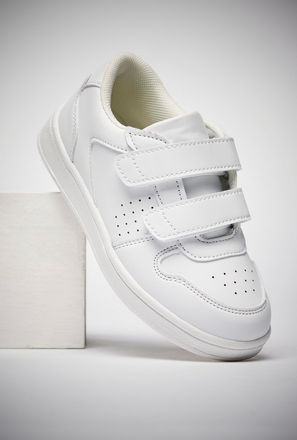Plain Sneakers with Hook and Loop Closure-mxkids-boystwotoeightyrs-shoes-sneakers-3
