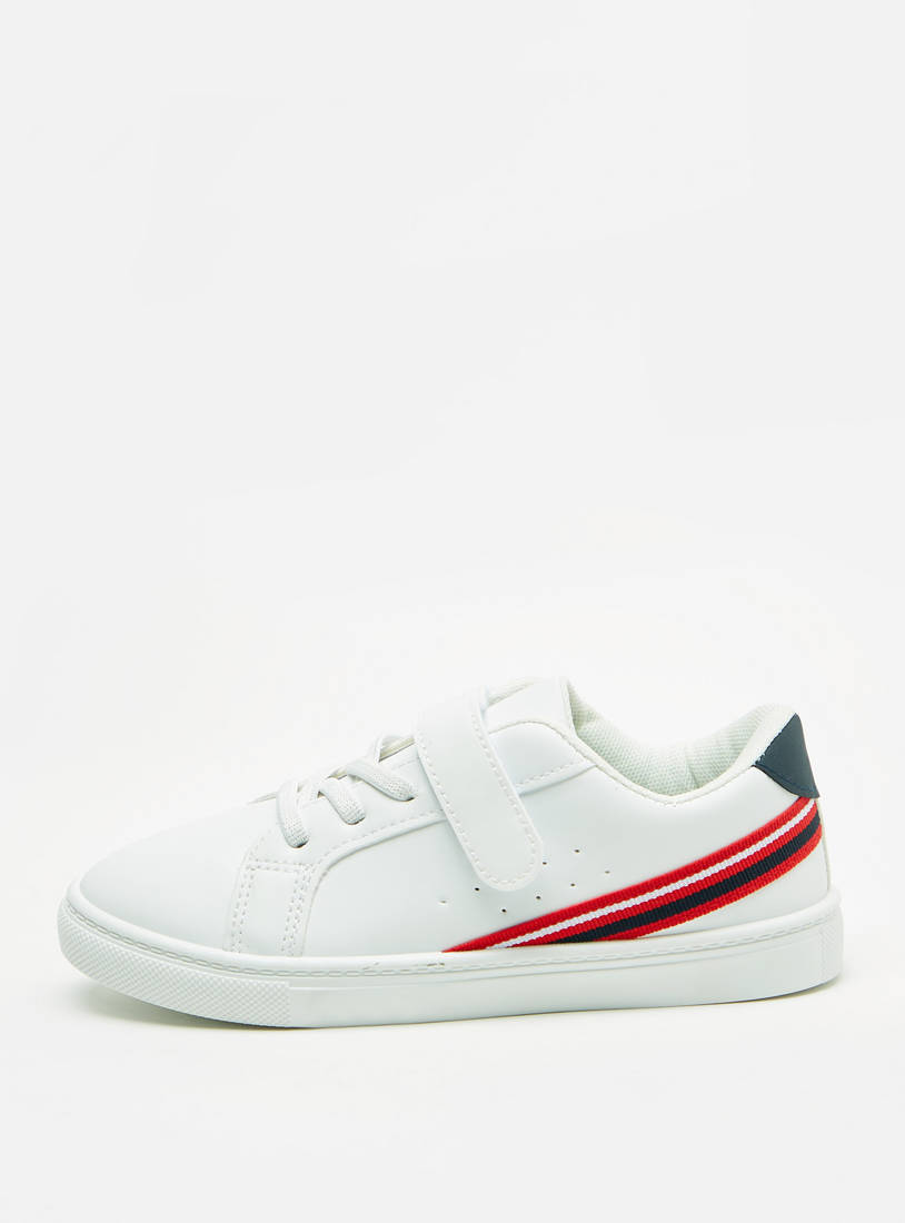Striped Sneakers with Hook and Loop Closure-Sneakers-image-0