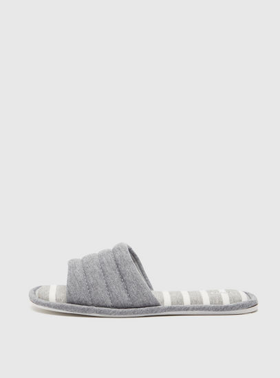 Striped Slides with Textured Band