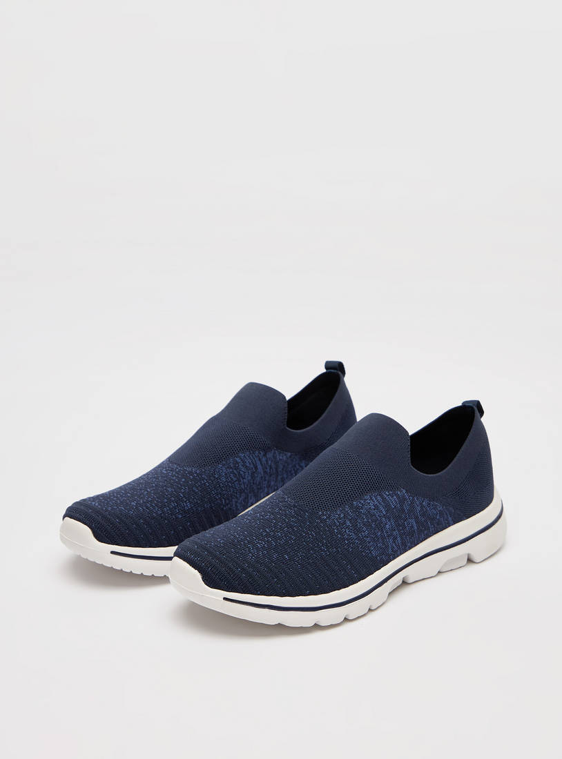 Textured Slip-On Sports Shoes with Pull Tabs-Sports Shoes-image-1