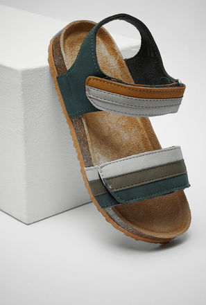 Colourblock Sandals with Hook and Loop Closure-mxkids-boystwotoeightyrs-shoes-sandals-0