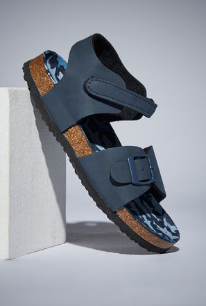 Buckle Detail Sandals with Hook and Loop Closure-mxkids-boystwotoeightyrs-shoes-sandals-2