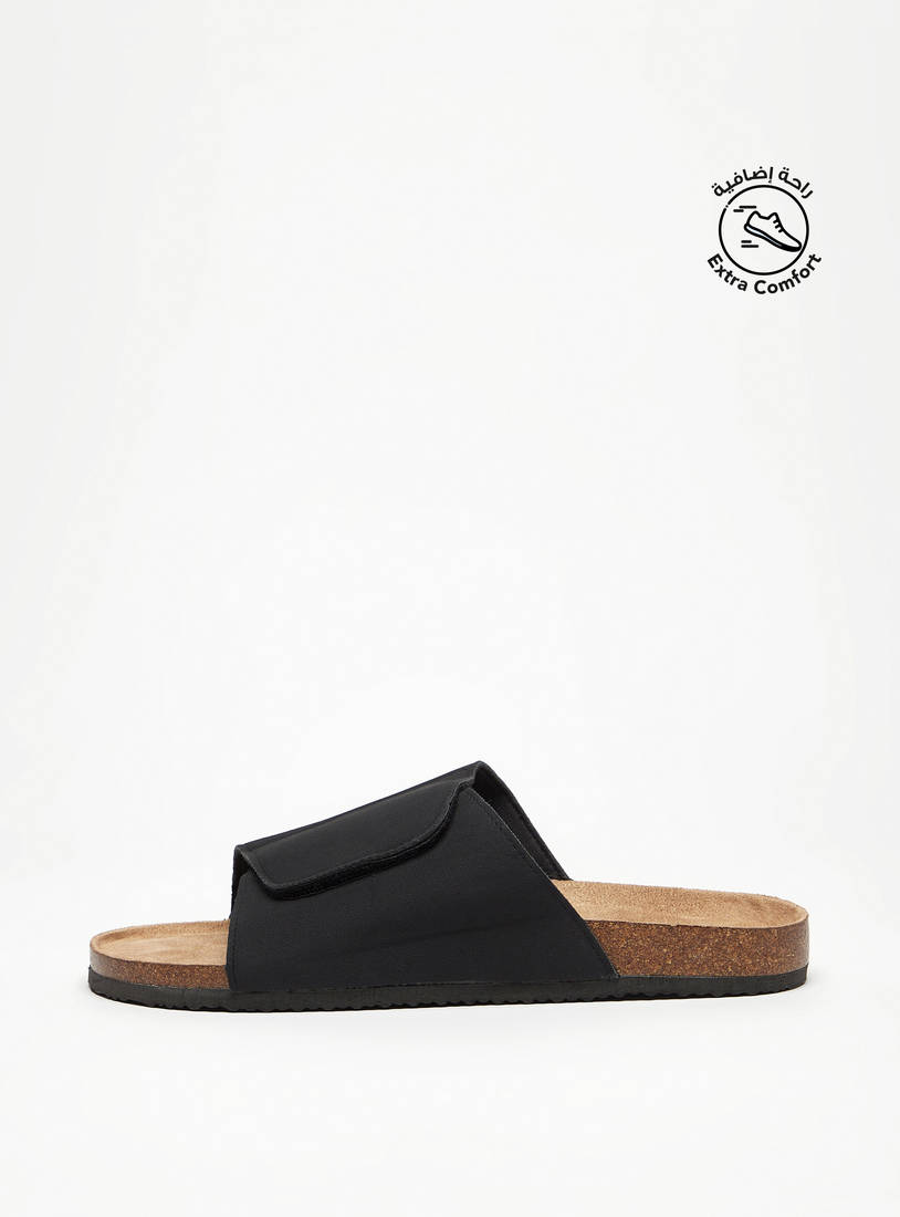 Solid Slip-On Sandals-Sandals-image-0