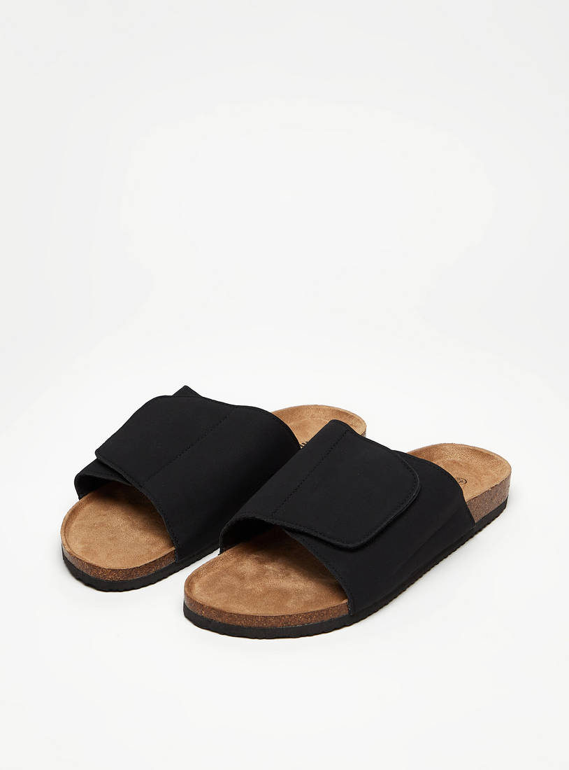 Solid Slip-On Sandals-Sandals-image-1
