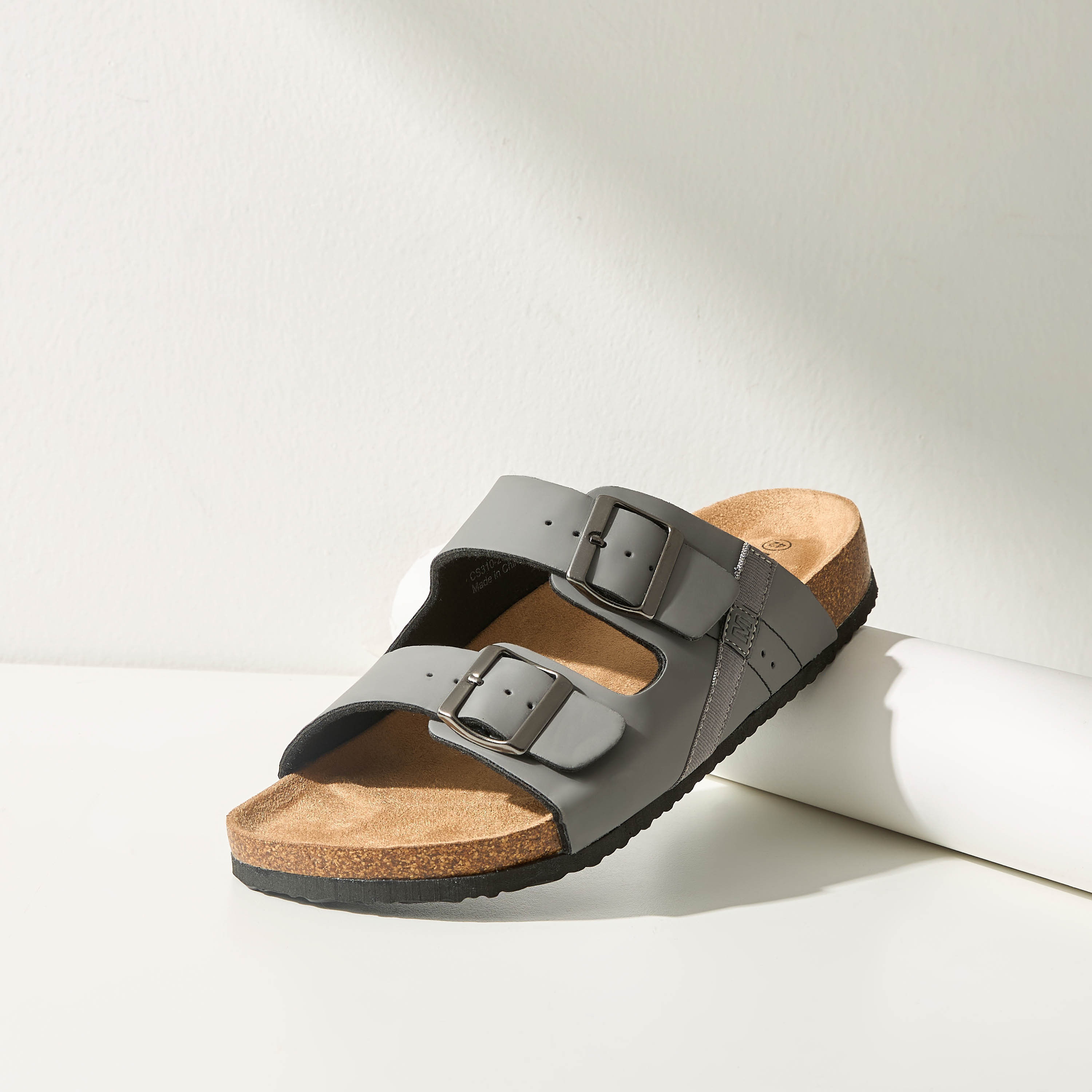 Shop Buckle Detail Slip On Sandals Online Max UAE