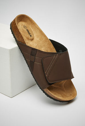 Textured Slip-On Sandals-mxmen-shoes-sandals-2