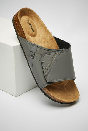 Textured Slip-On Sandals-mxmen-shoes-sandals-1