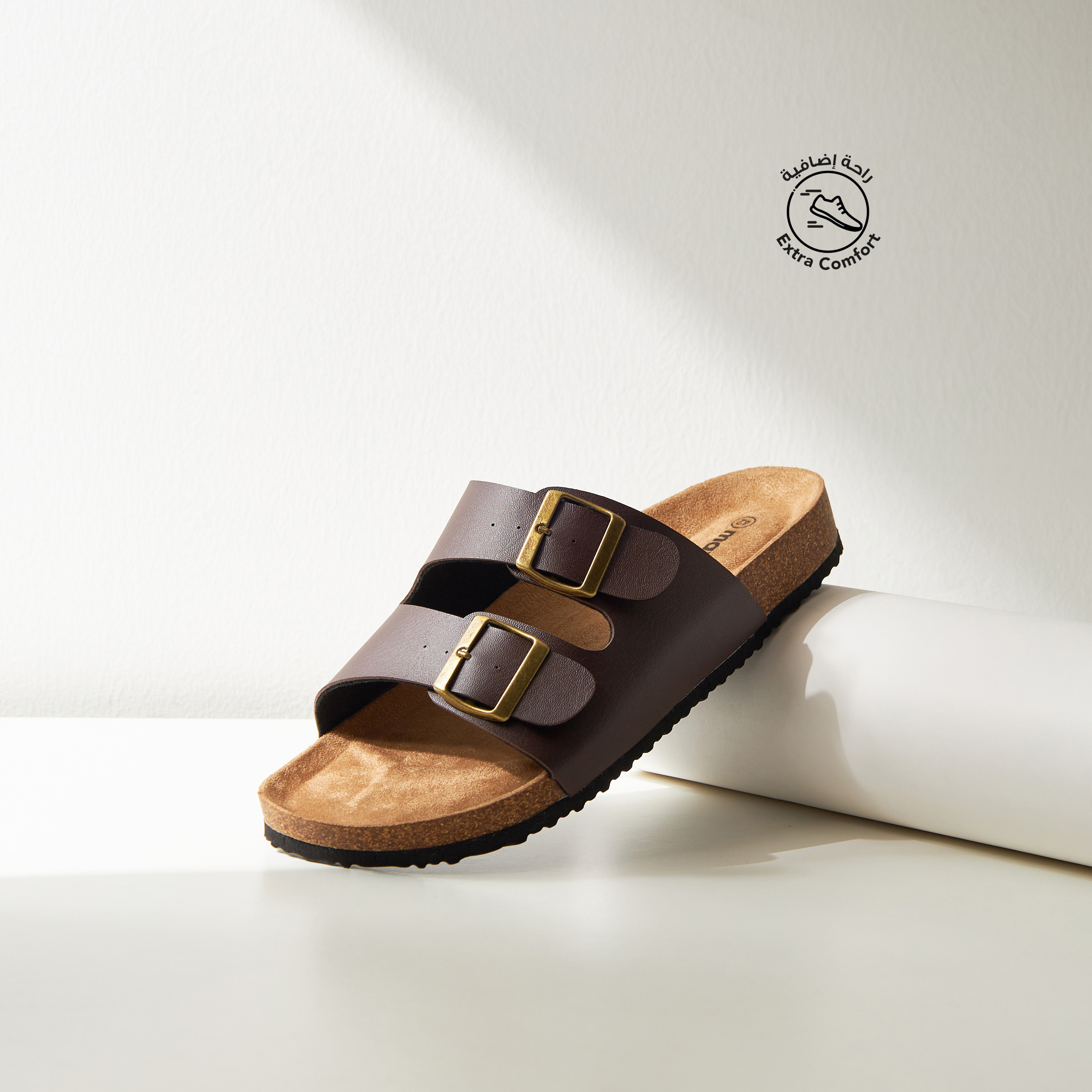 Shop Buckle Accented Slip On Sandals Online Max UAE