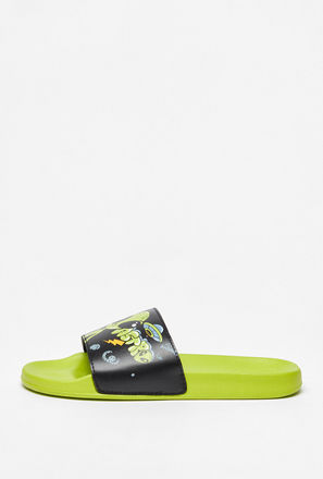 Printed Slip-On Slide Slippers