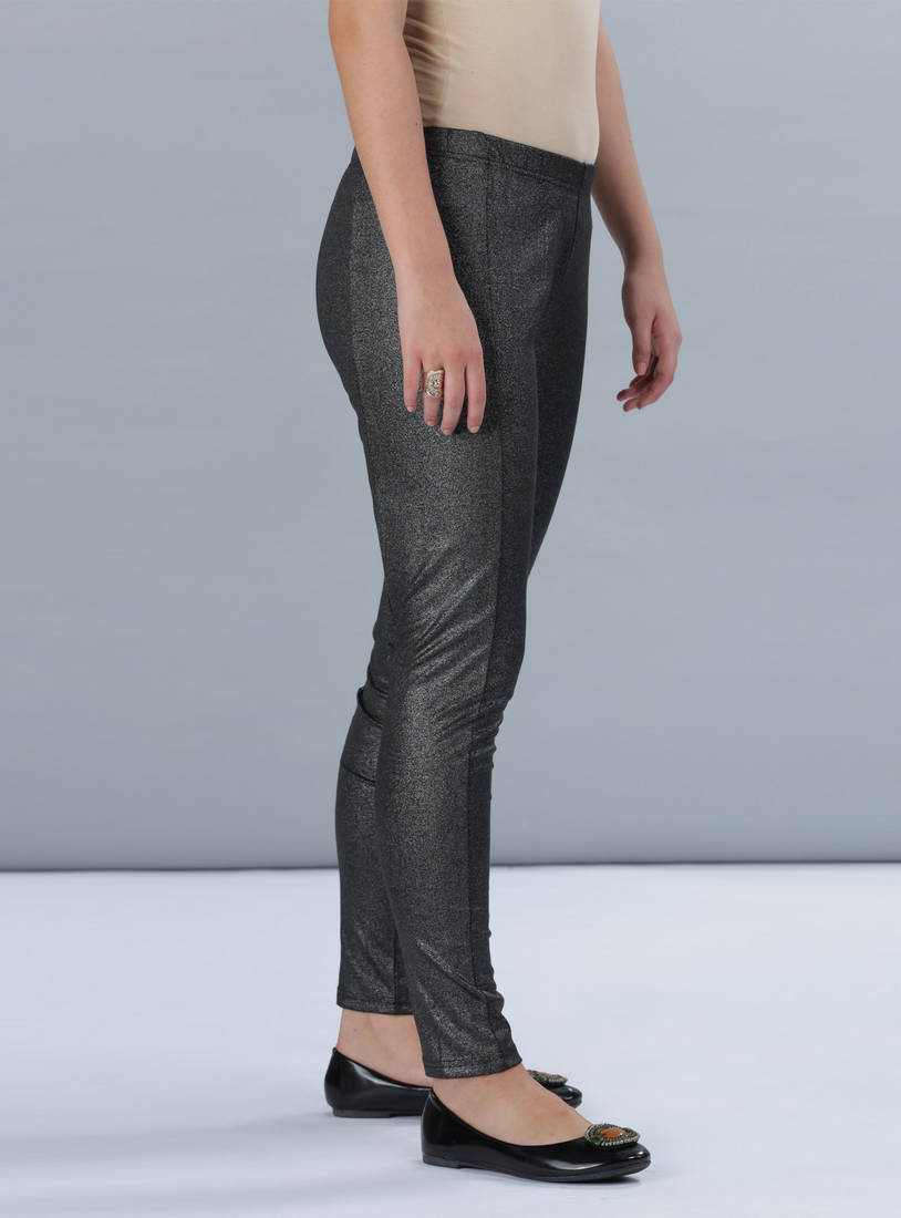 Shop Shimmer Leggings with Elasticised Waistband Online