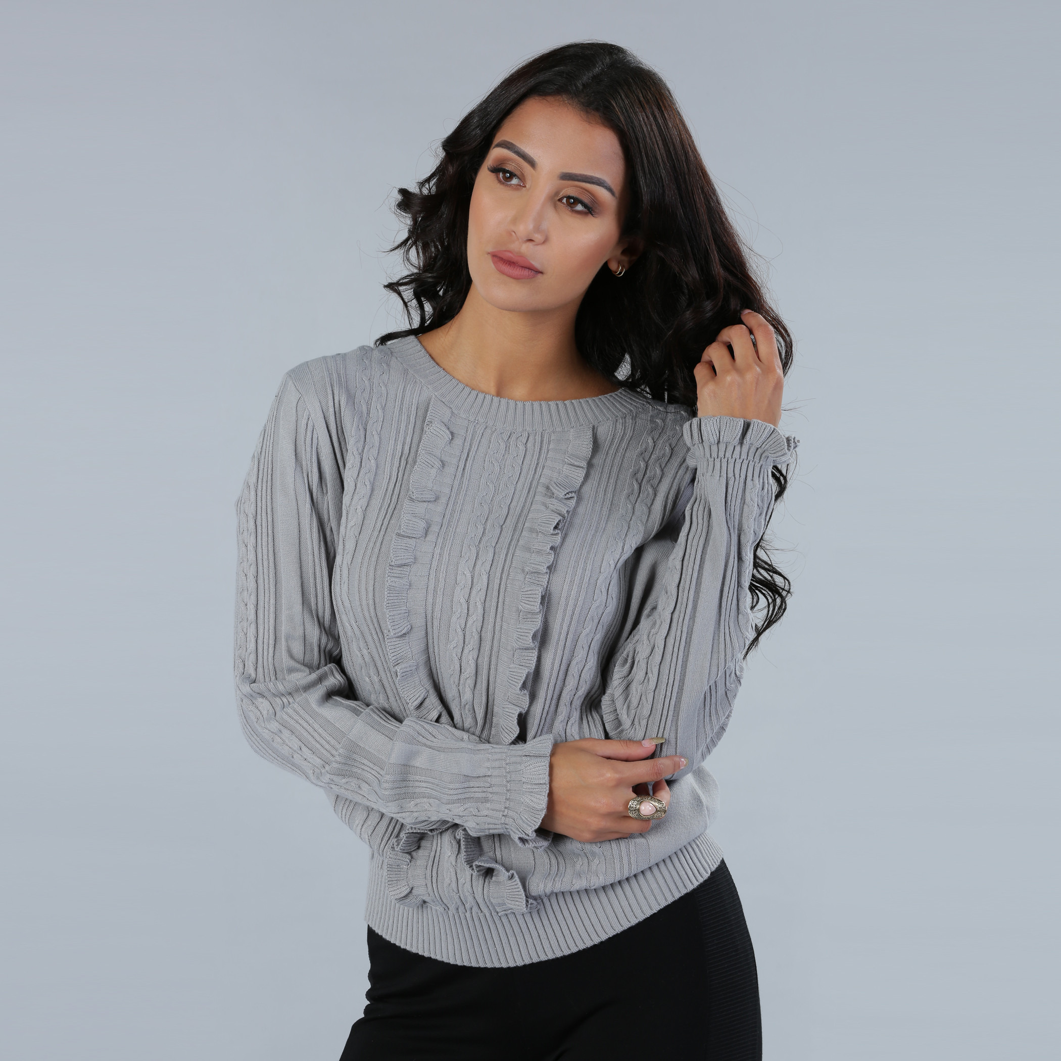 Shop Textured Long Sleeves Sweater with 