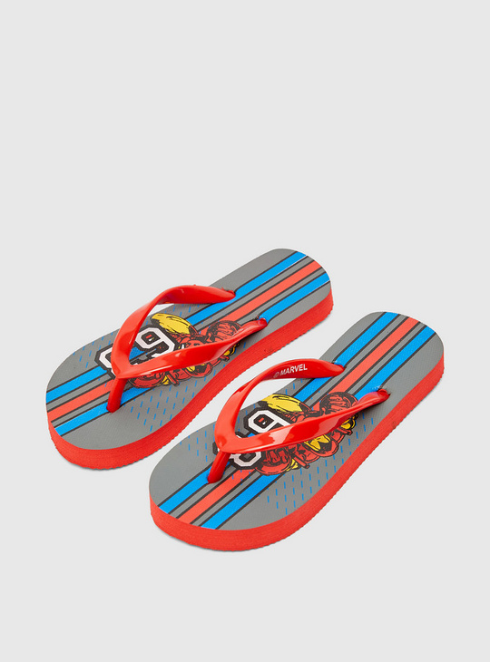 Iron Man Print Slip-On Beach Slippers
