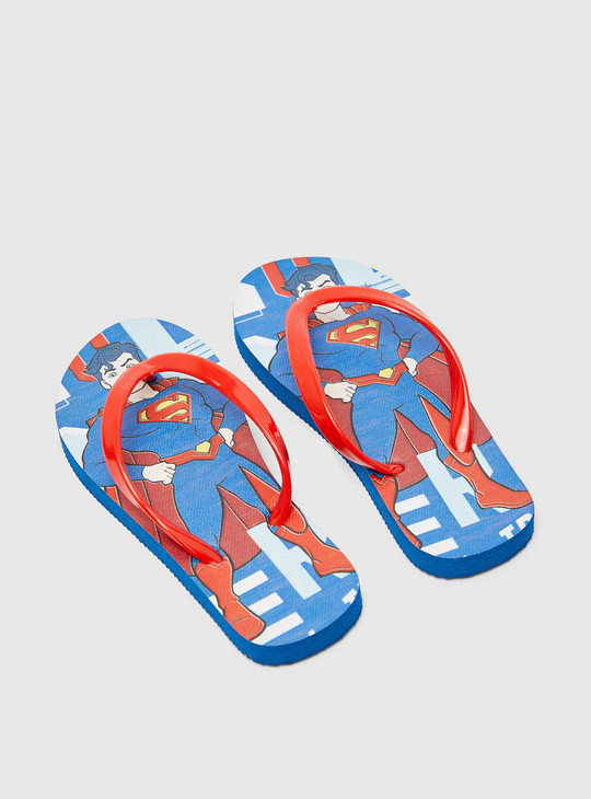 Superman Print Flip-Flops