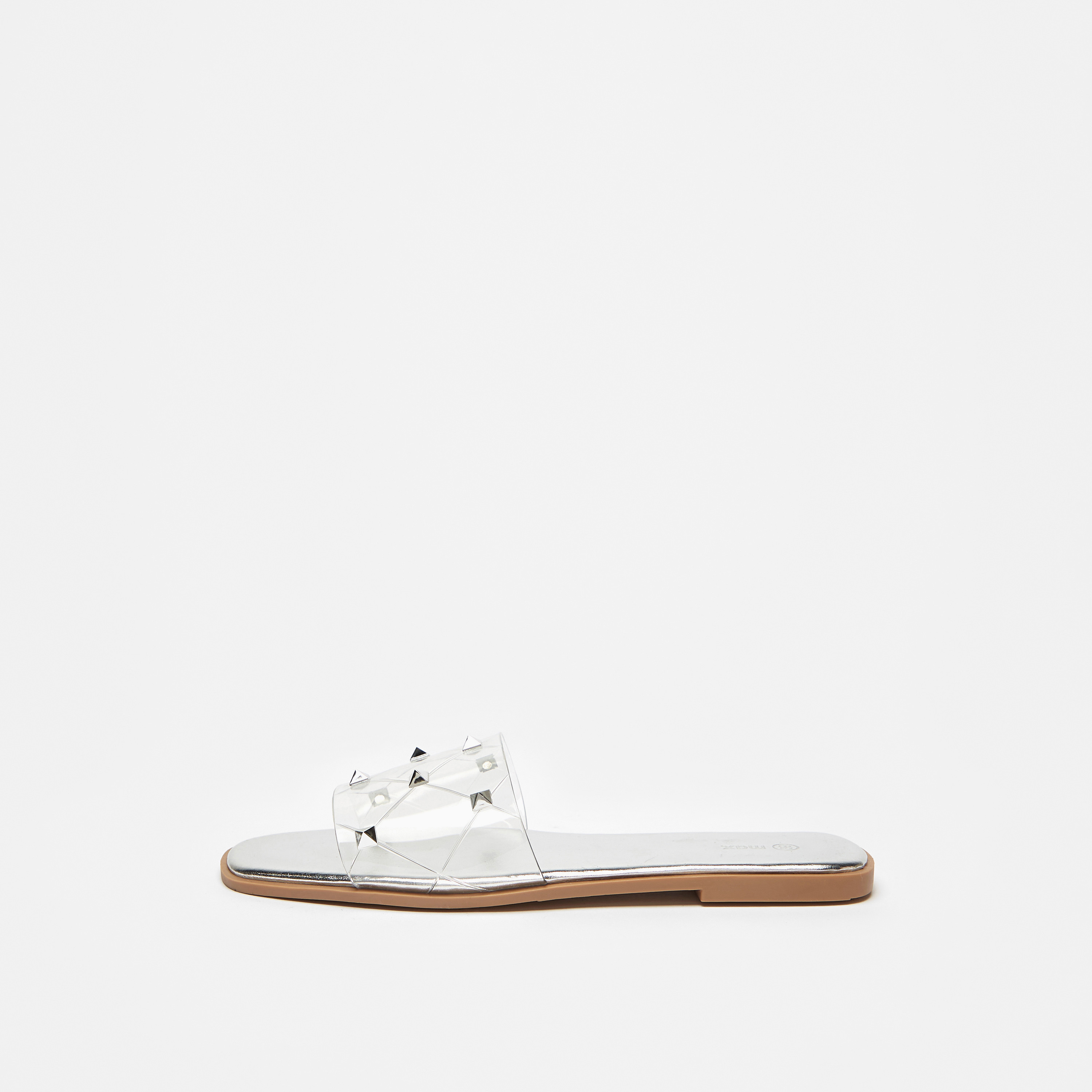 Shop Studded Vinyl Slip On Sandals Online Max Oman