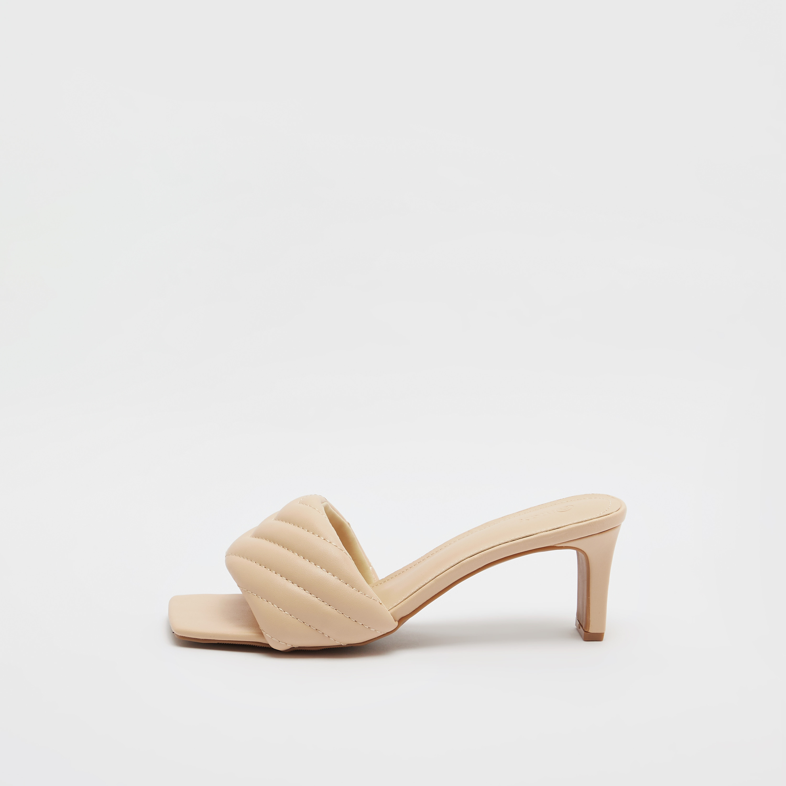 Shop Solid Slip On Sandals with Block Heels Online Max Egypt