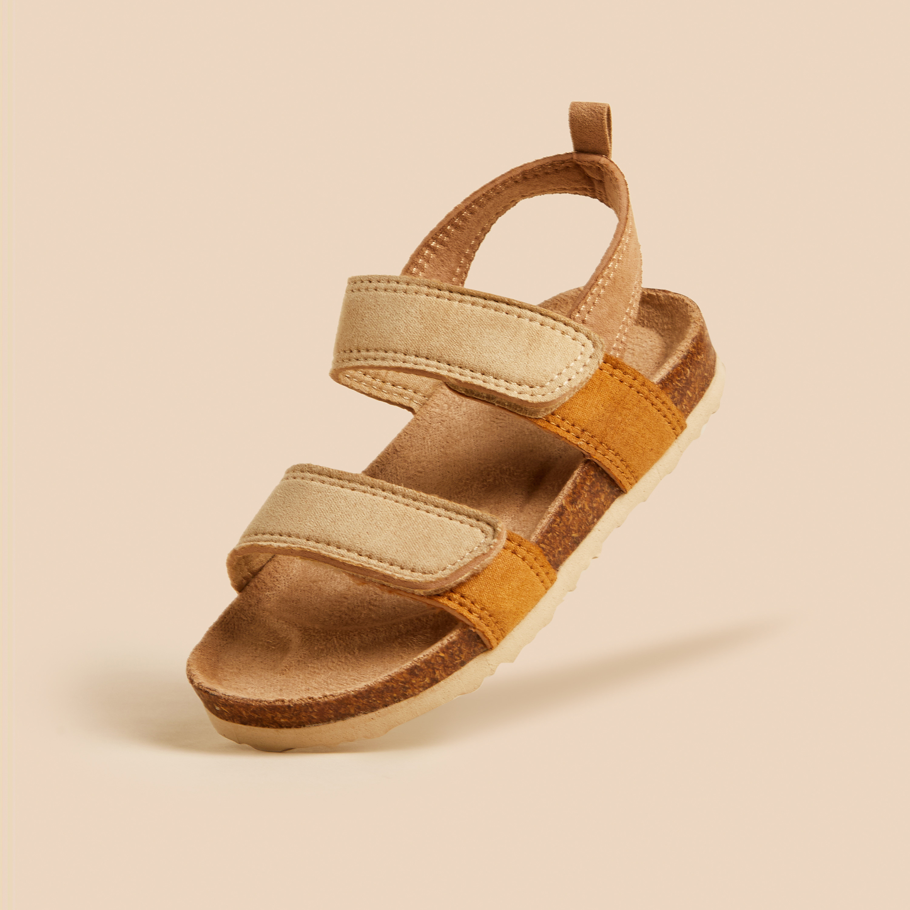 Shop Plain Strappy Sandals with Hook and Loop Closure Online Max KSA