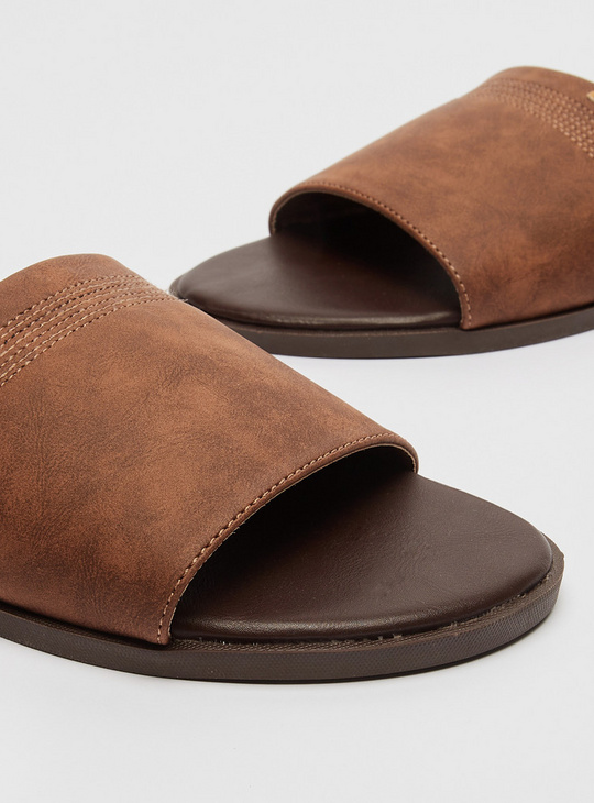 Solid Slip-On Sandals