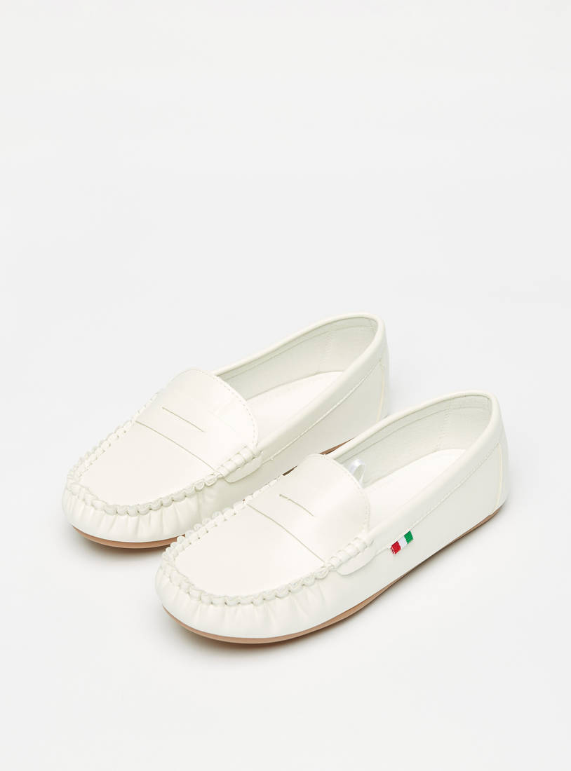 Solid Slip-On Penny Loafers-Casual Shoes-image-1