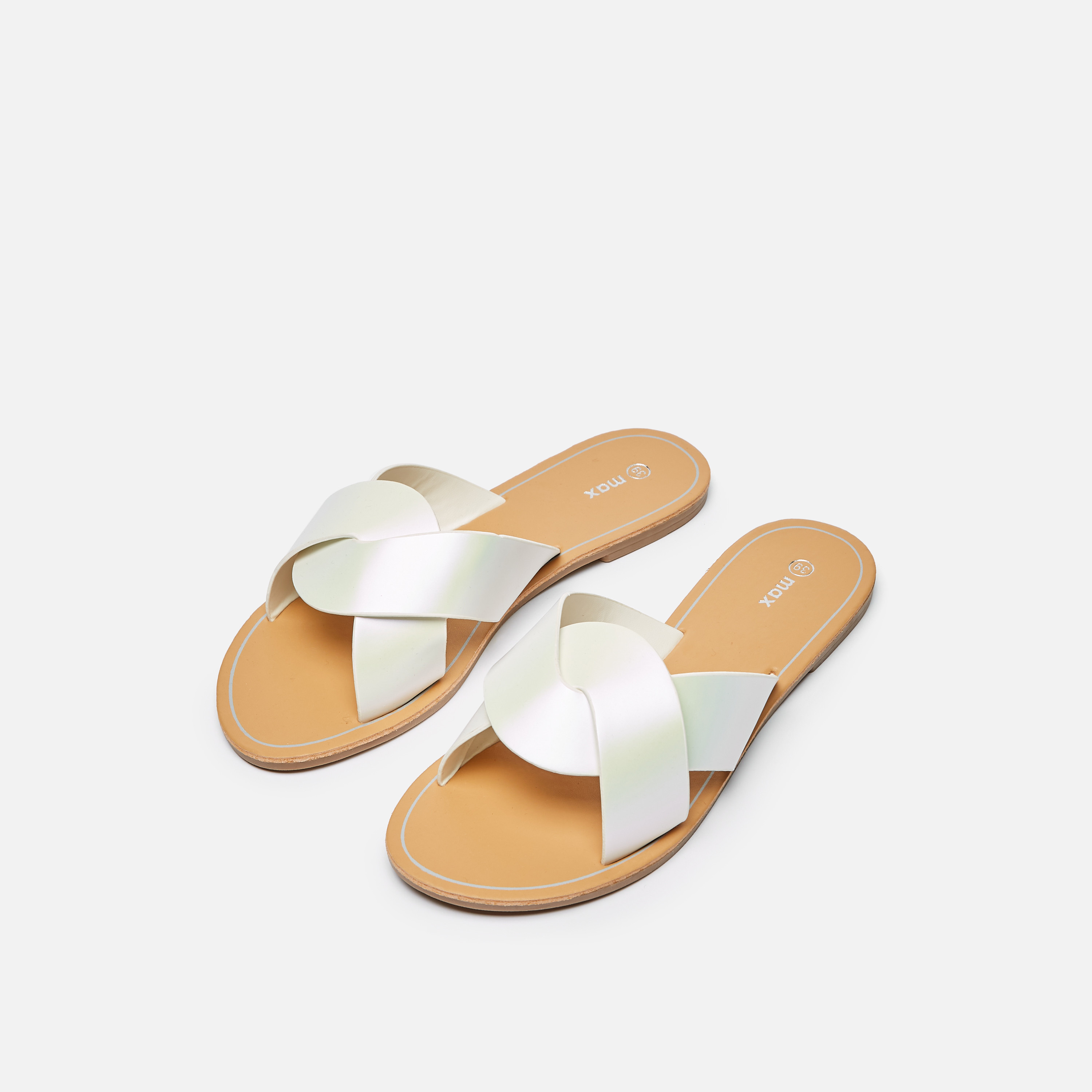 Plain discount slide sandals