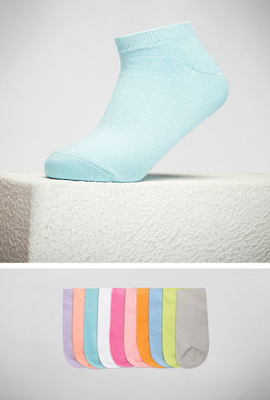 Ribbed Ankle Length Socks - Set of 10-mxkids-shoes-girlseighttosixteenyrs-socksandstockings-2