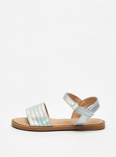 Solid Sandals with Hook and Loop Closure-Sandals-image-0