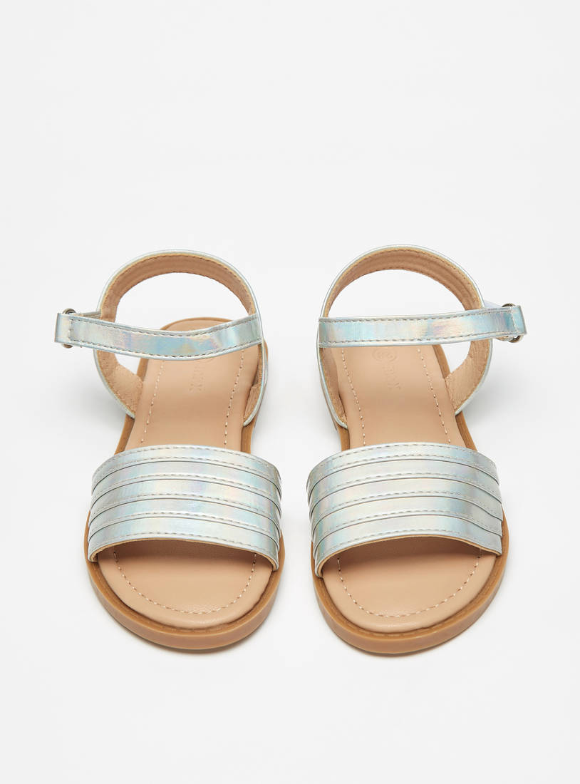 Solid Sandals with Hook and Loop Closure-Sandals-image-1