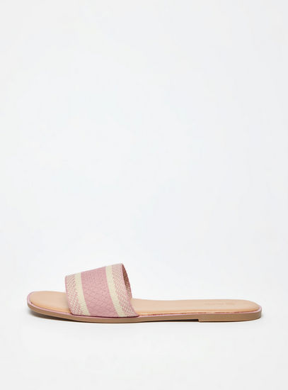 Textured Slide Sandals-Flats-image-0