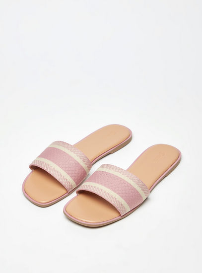 Textured Slide Sandals-Flats-image-1
