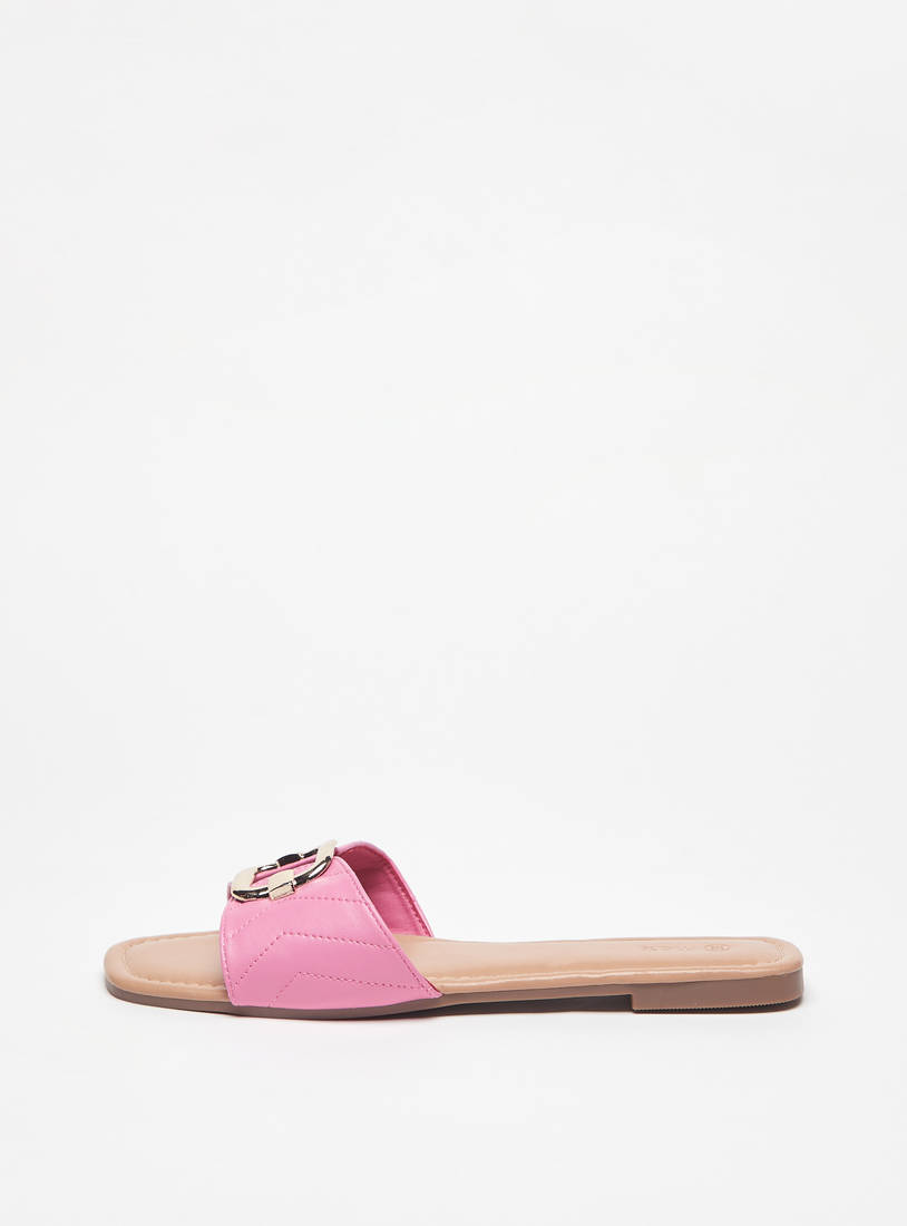 Embellished Slip-On Sandals-Sandals-image-0