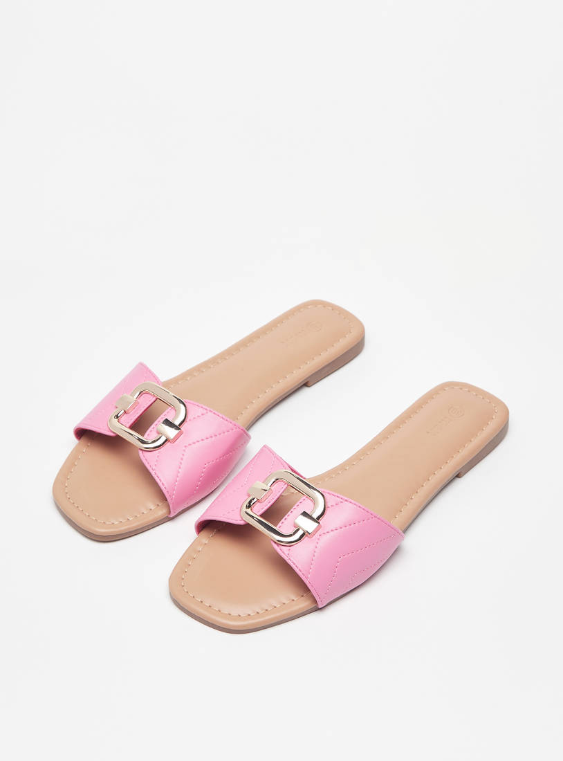 Embellished Slip-On Sandals-Sandals-image-1