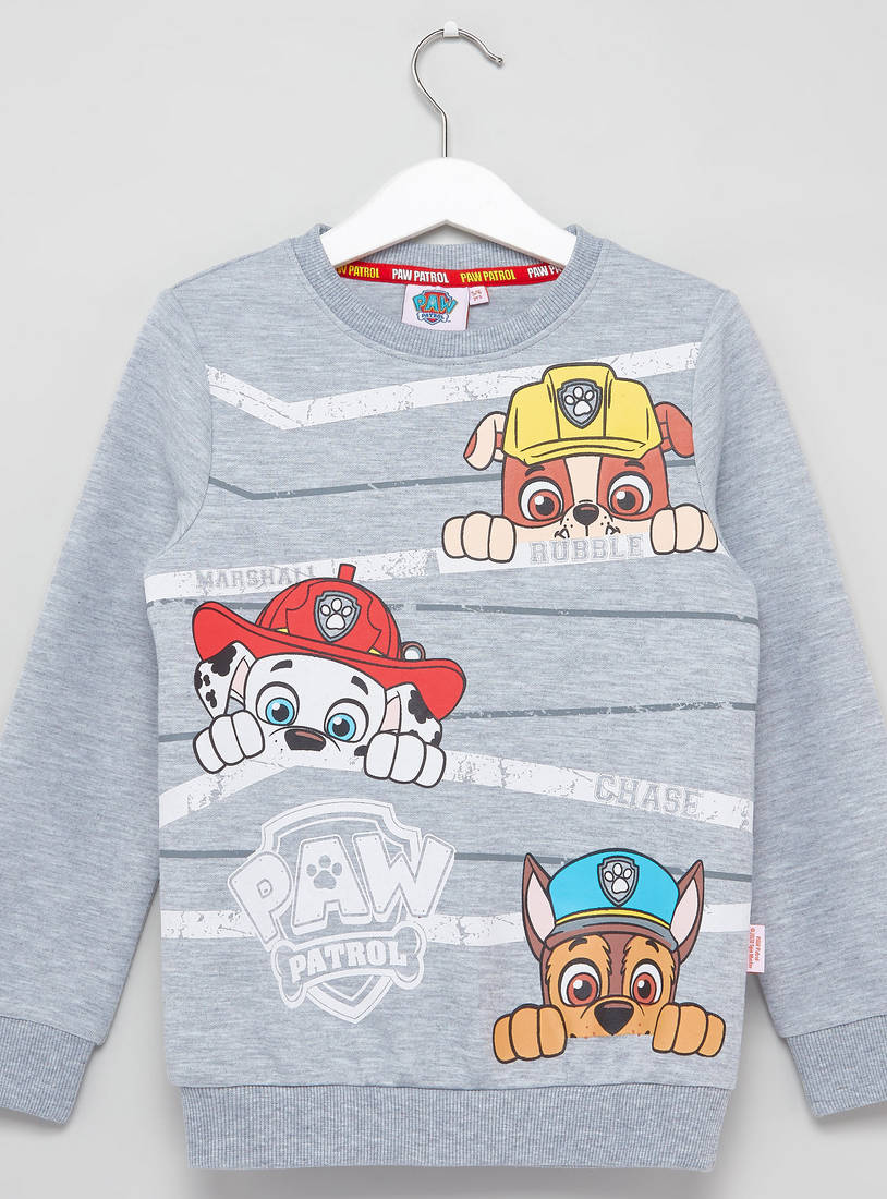 Shop PAW Patrol Print Sweatshirt with Round Neck and Long Sleeves Online |  Max Kuwait