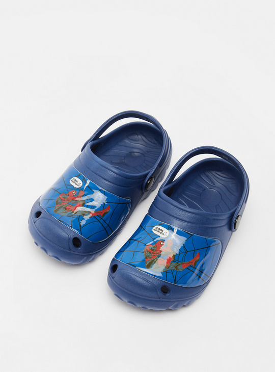 Spider-Man Print Clogs with Back Strap