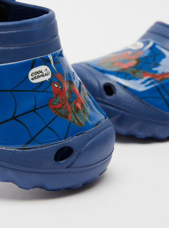Spider-Man Print Clogs with Back Strap