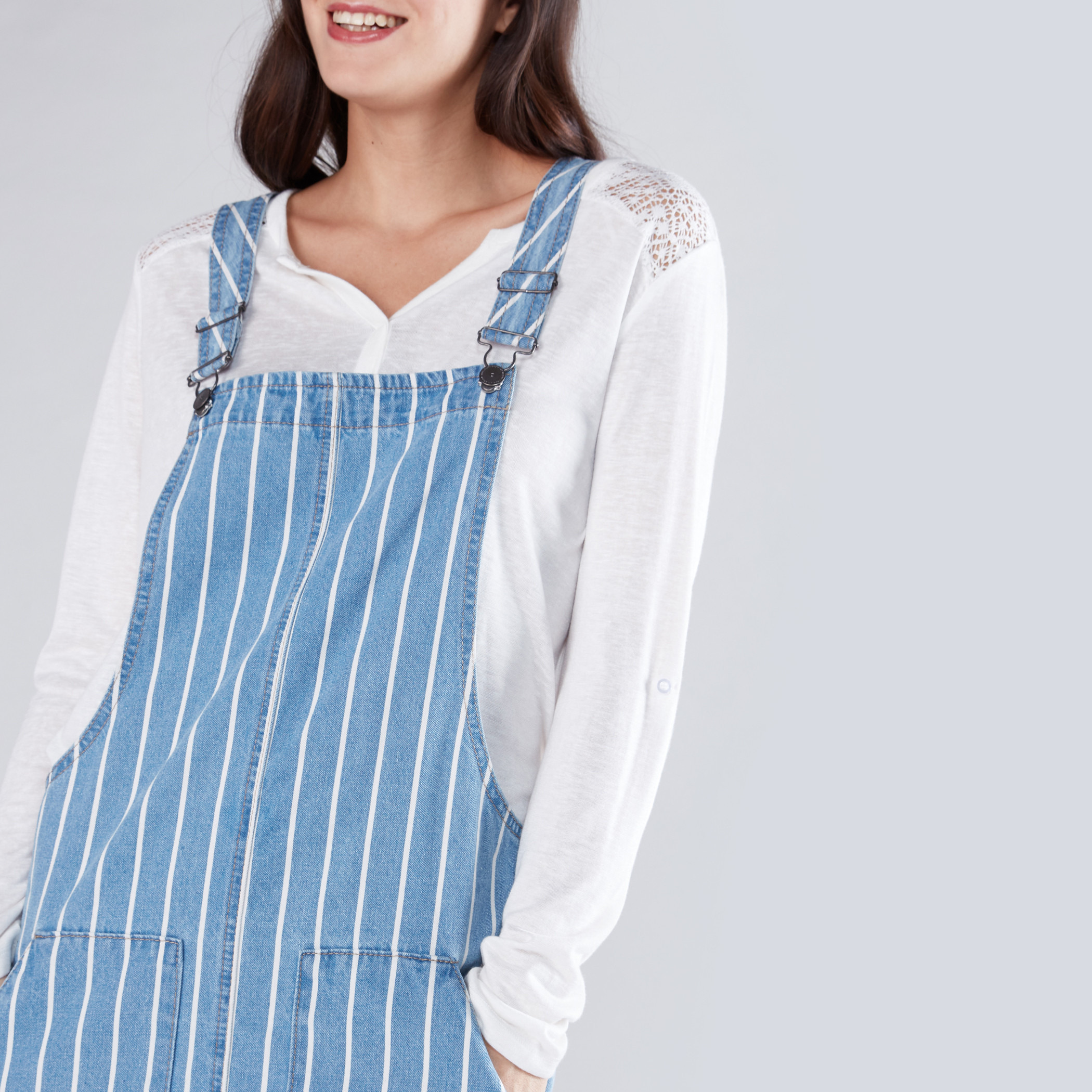 Striped 2024 dungarees womens