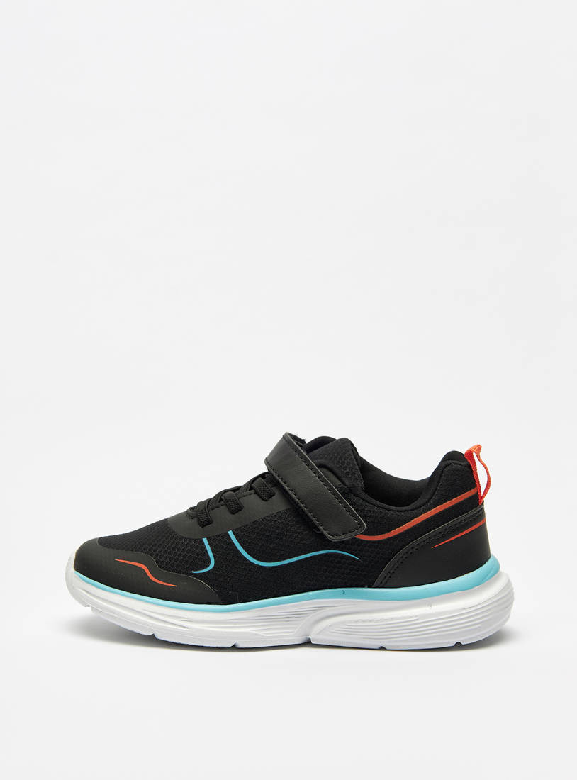 Textured Sports Shoes with Hook and Loop Closure-Sports Shoes-image-0